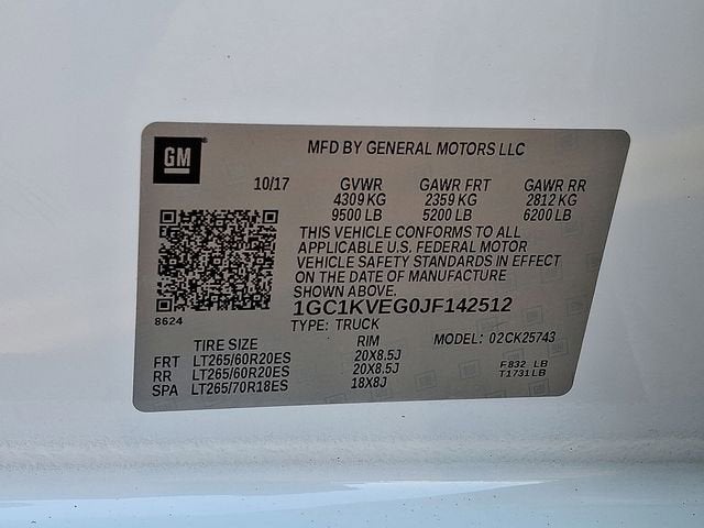 2018 Chevrolet Silverado 2500 HD LT