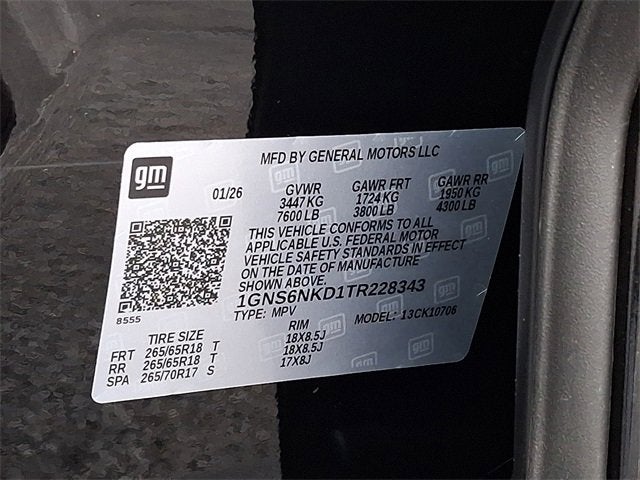 2026 Chevrolet Tahoe LT