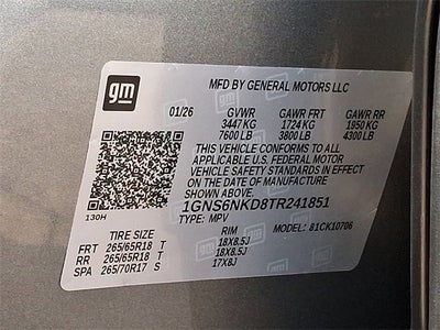 2026 Chevrolet Tahoe LT