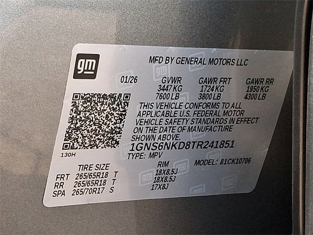 2026 Chevrolet Tahoe LT