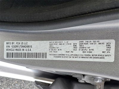 2022 RAM 1500 Laramie 4x4 Crew Cab 5'7" Box