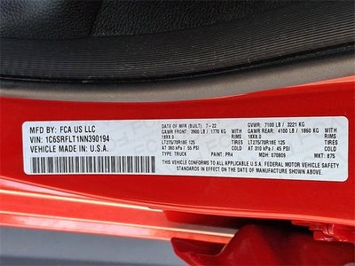 2022 RAM 1500 Rebel 4x4 Crew Cab 5'7" Box