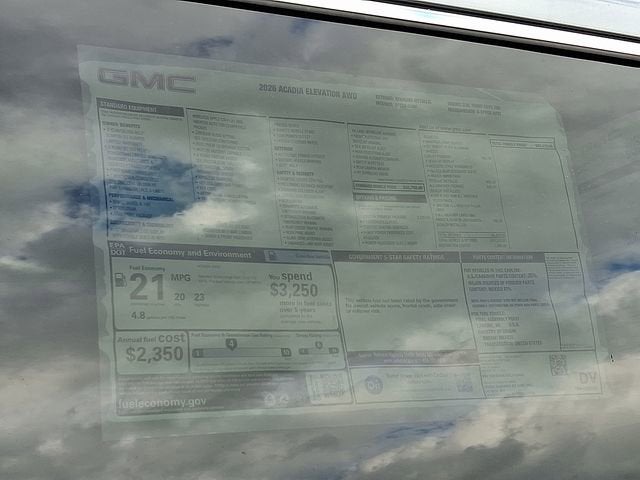 2026 GMC Acadia Elevation
