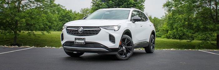 A white Buick Envision