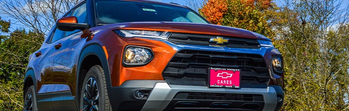 A orange 2021 GMC Trailblazer